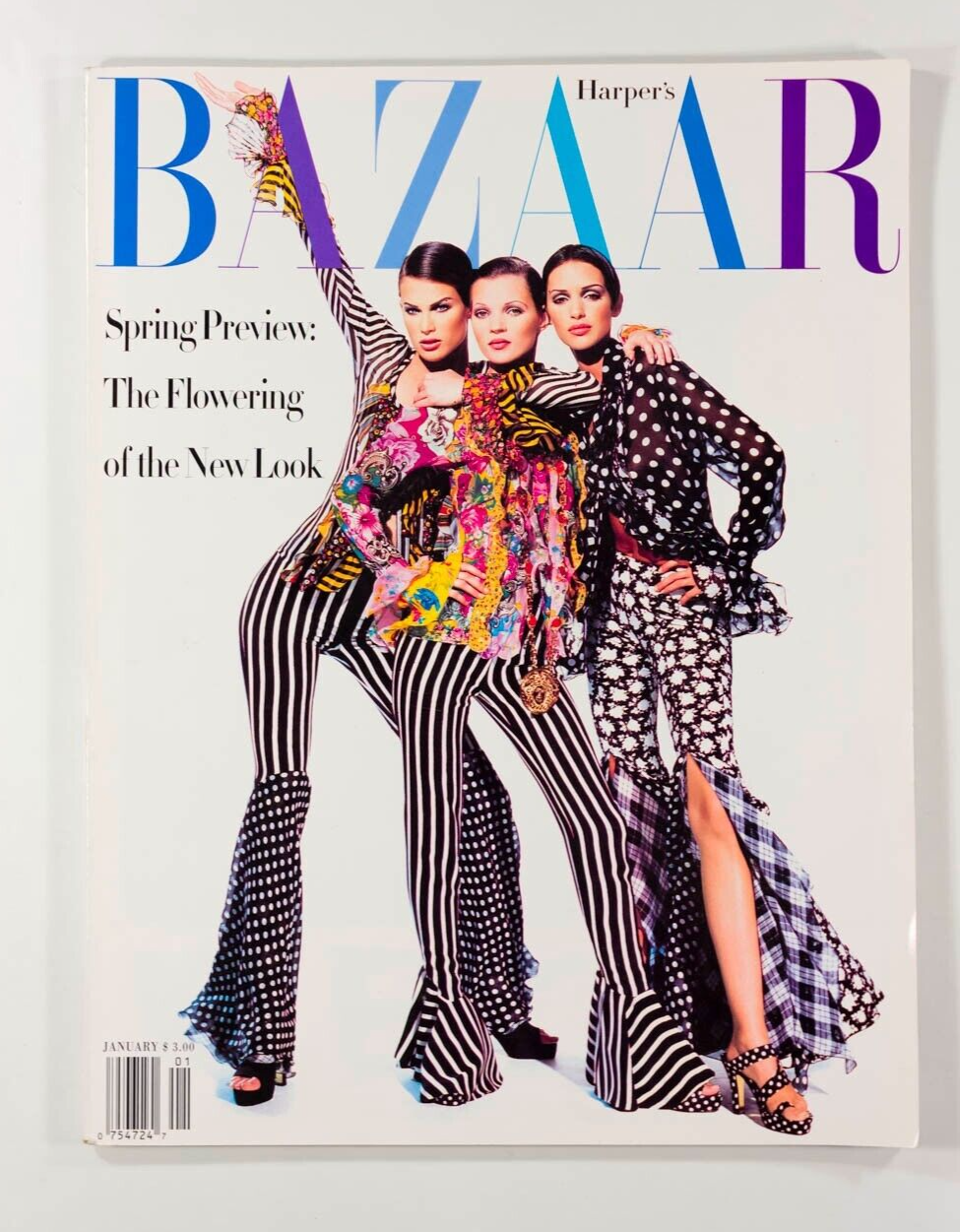 Kate Moss PATRICIA HARTMANN Meghan Douglas LINDBERGH Harpers Bazaar 1993 January