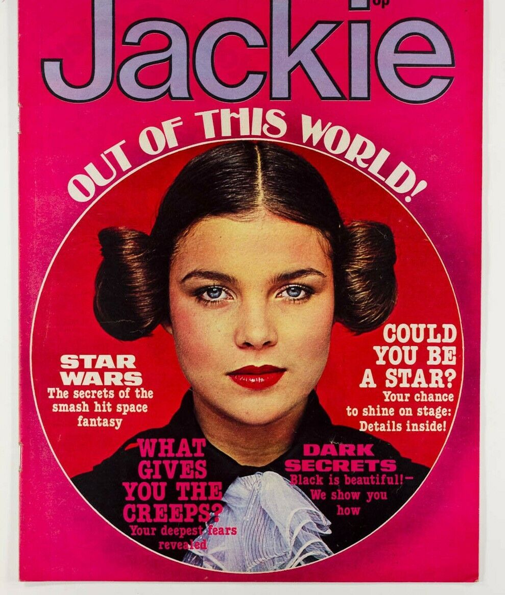 STAR WARS Princess Leia hair SPARKS The Bee Gees PETER POWELL Jackie magazine UK