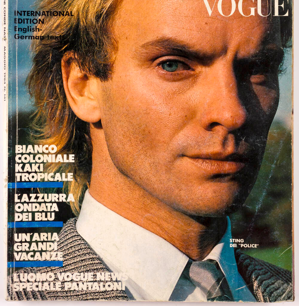 STING Giampaolo Barbieri GIORGIO ARMANI Richard Corman ALDO FALLAI L'uomo Vogue