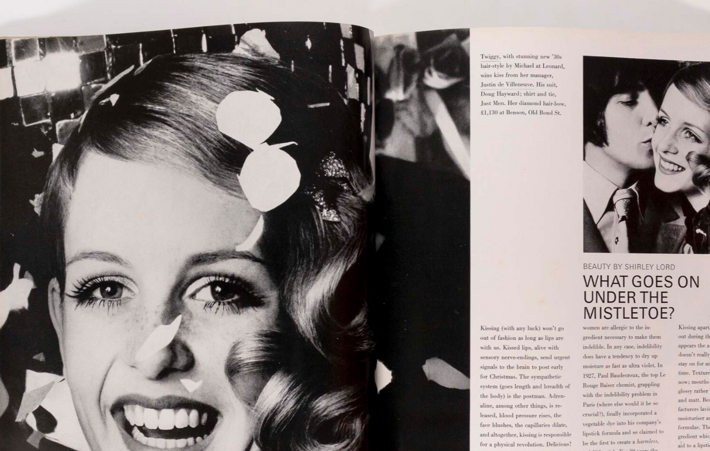 HOCKNEY Mr Fish ROLEX Harpers Bazaar December 1967 Twiggy JEAN SHRIMPTON Skiwear
