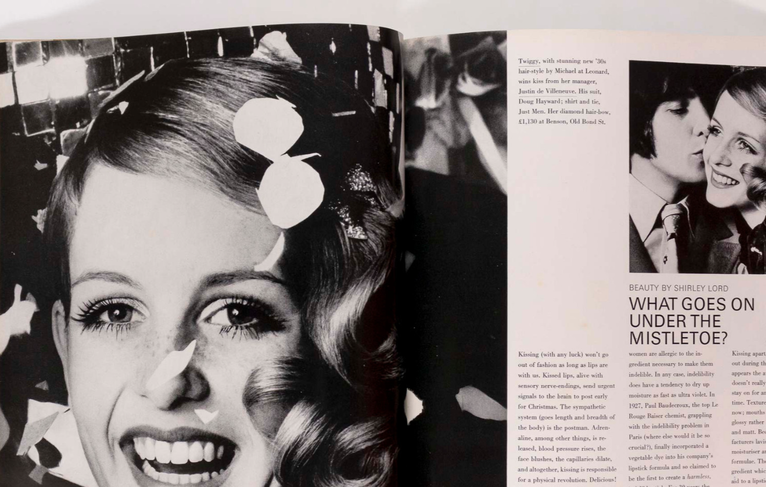 HOCKNEY Mr Fish ROLEX Harpers Bazaar December 1967 Twiggy JEAN SHRIMPTON Skiwear