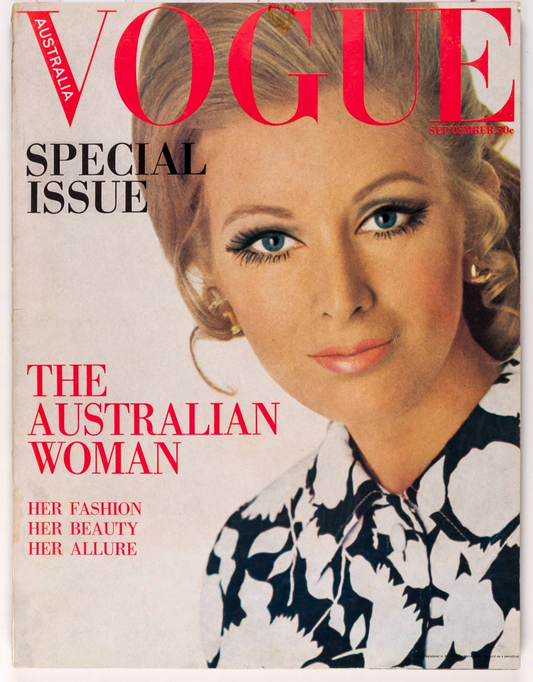 DANIELA BIANCHI Australia Woman BARRY HUMPHRIES Barracks VOGUE September 1968 Oz