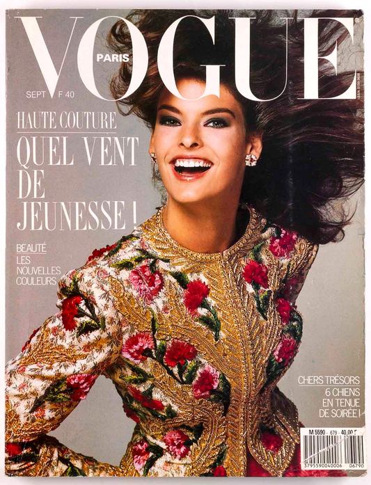 Linda Evangelista JOAN DIDION Guy Bourdin CINDY Uma PARIS VOGUE September 1987