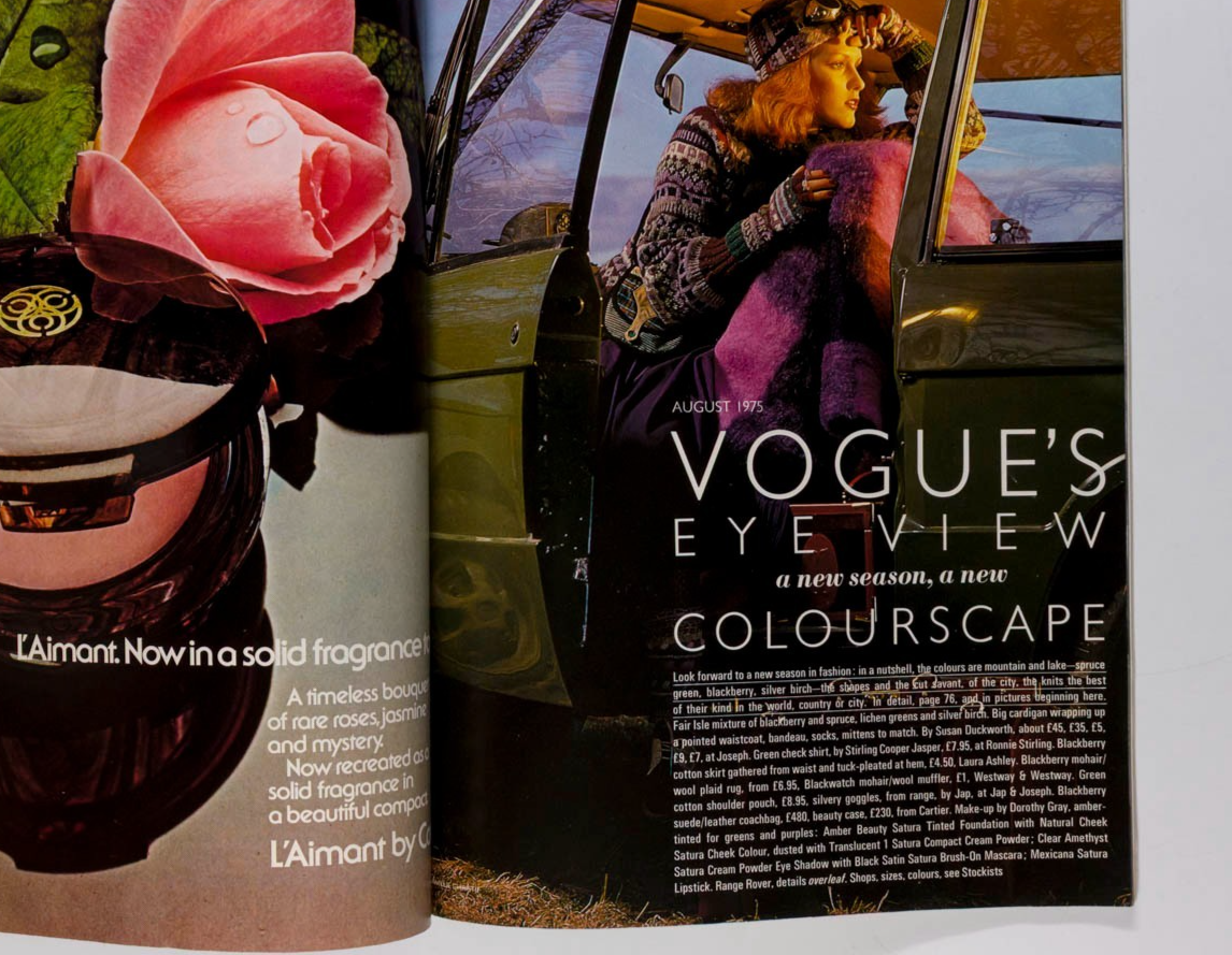 Ingrid Boulting MARIE HELVIN Paul Theroux  VOGUE August 1975 50th birthday gift