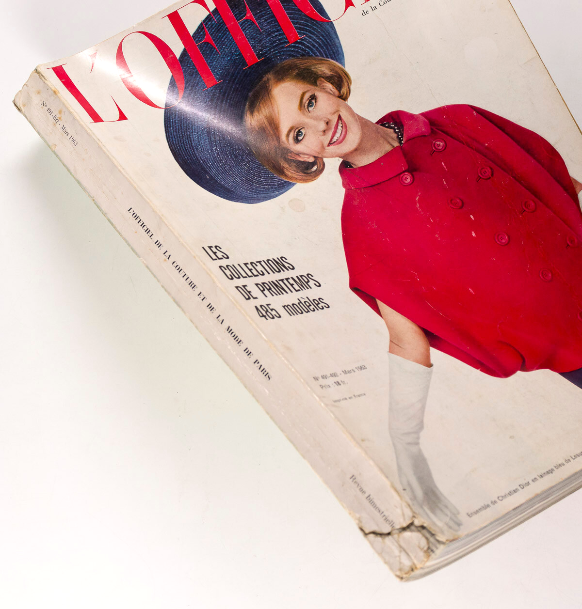 2 x Rene Gruau magazines - L'OFFICIEL March 1963 & Vogue March 1955