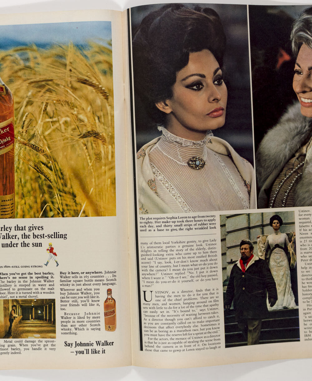 SOPHIA LOREN Peter Ustinov DAVID NIVEN Steen RICHARD BURTON ~ Telegraph magazine