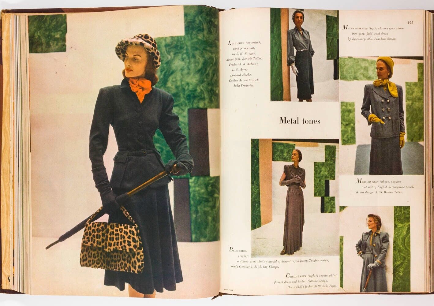 US Vogue BOUND VOLUME book Sept 1946 Cecil Beaton HERBERT MATTER Blumenfeld RTW