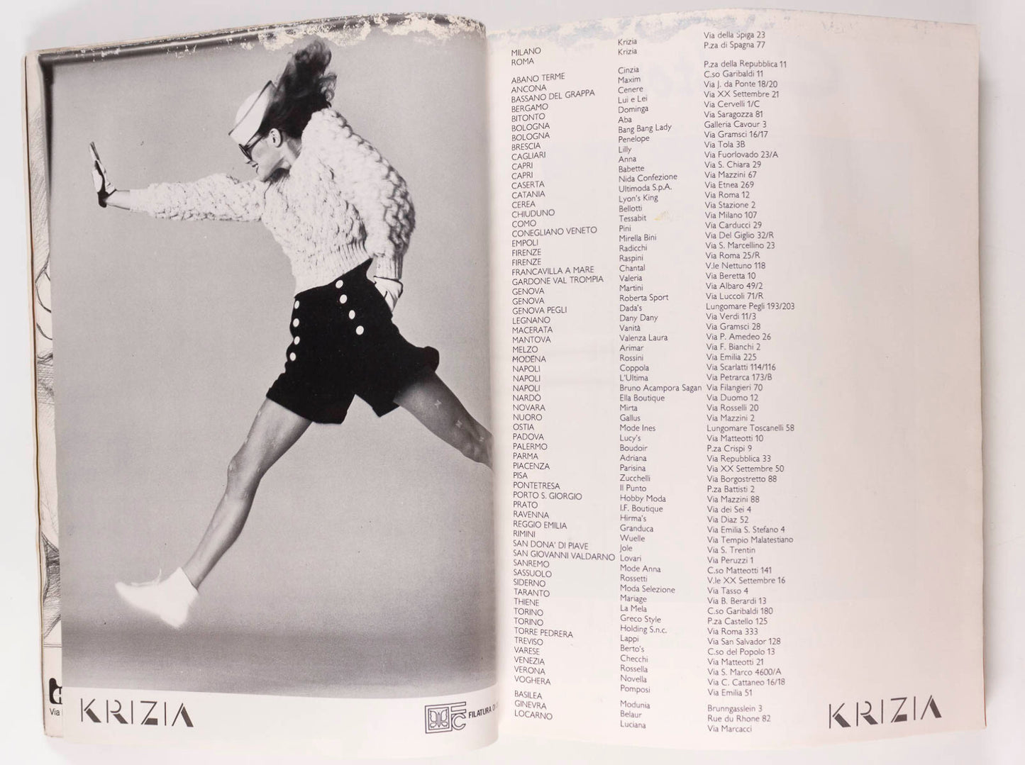 GIA CARANGI Eva Ionesco HANS FEURER New Wave VOGUE ITALIA magazine February 1981