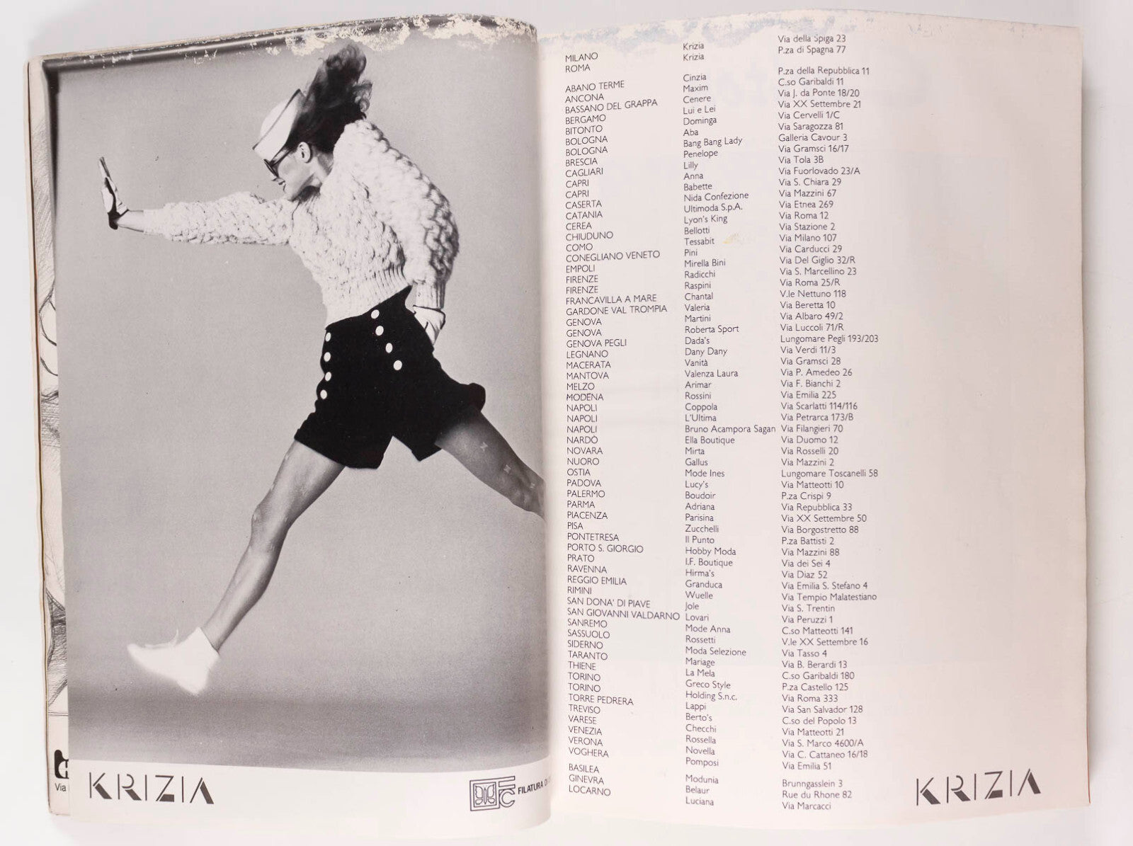 GIA CARANGI Eva Ionesco HANS FEURER New Wave VOGUE ITALIA magazine February 1981