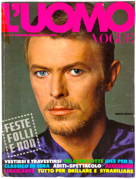 David Bowie BRUCE WEBER Oliviero Toscani NIGHT MAGAZINE Punk CLUBS L’uomo Vogue
