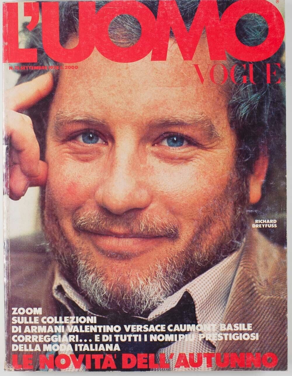 Richard Dreyfuss GIORGIO ARMANI Shaun Casey VALENTINO Versace L'UOMO VOGUE vtg