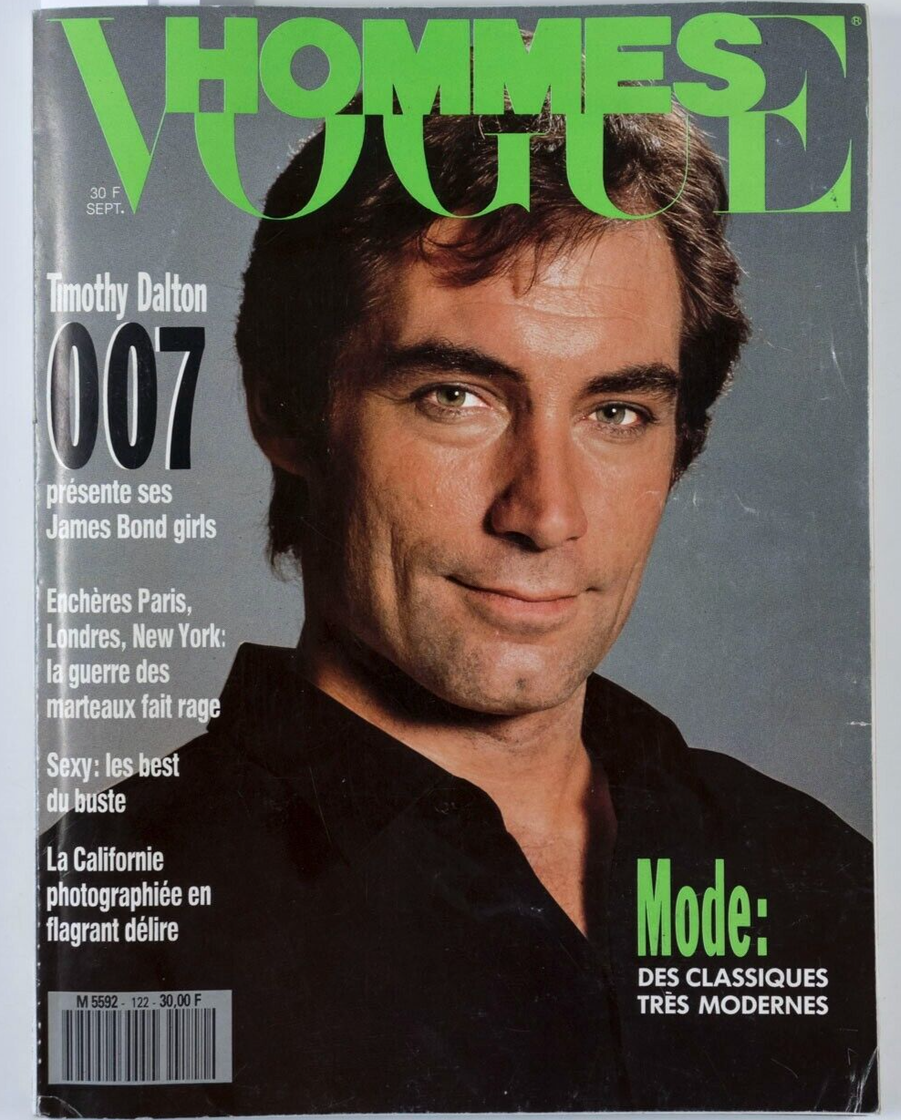 Timothy Dalton TALISA SOTO Cindy Crawford CLAUDIA SCHIFFER Gruau VOGUE HOMMES FR