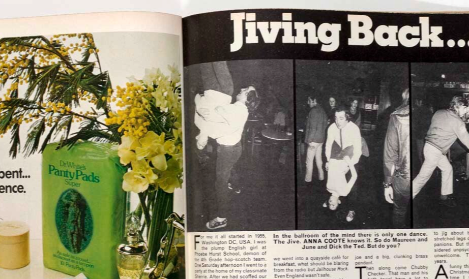 Swimwear LINDA McCARTNEY Jive dancing HONEY MAGAZINE June 1975 50 birthday gift