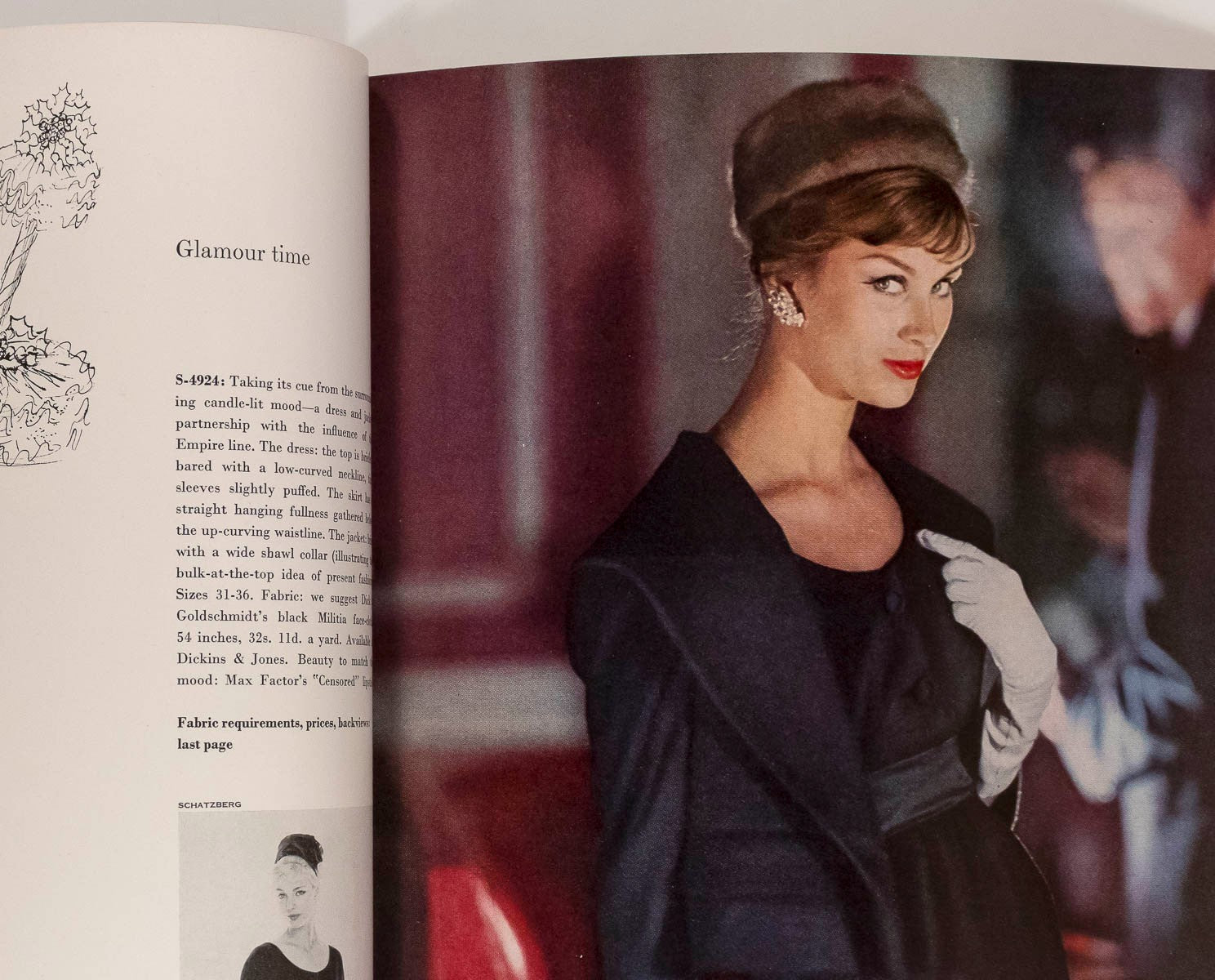 Vogue Magazine Pattern book 1958 XMAS Jean Patou KAZAN Jacqmar NINA RICCI vtg UK