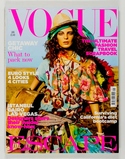 Daria Werbowy RIE RASMUSSEN Norman Parkinson VOGUE January 2005 Jan Ward TESTINO