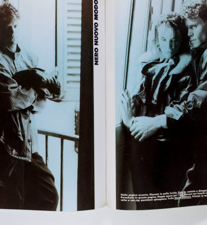 John Malkovich KEITH HARING Barry Kamen ALDO FALLAI L'uomo Vogue October 1984