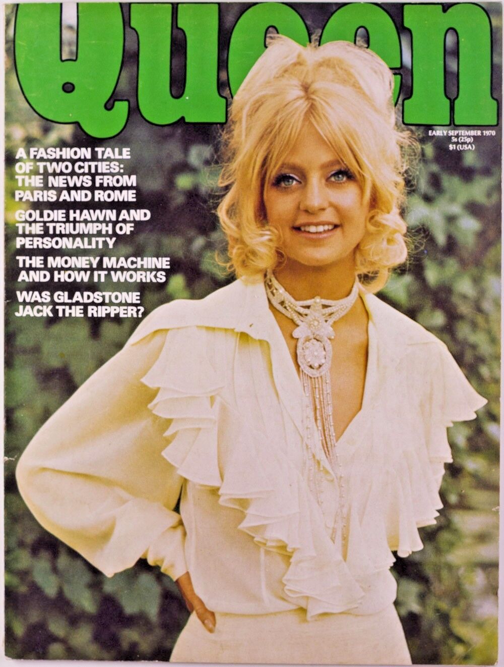 Hans Feurer Goldie Hawn Yves Saint Laurent QUEEN Magazine Early September 1970