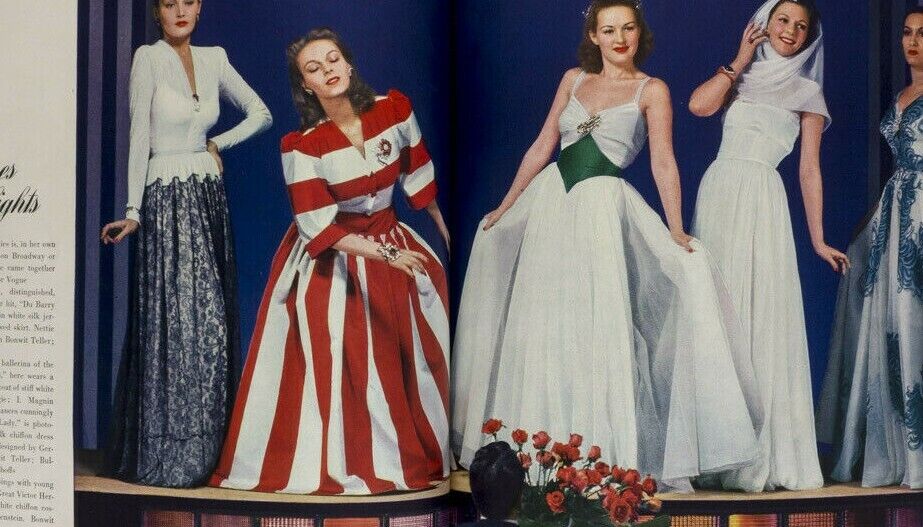 Elsa Schiaparelli BETTY GRABLE Rene Bouet-Willaumez HATS Vogue January 1940 vtg