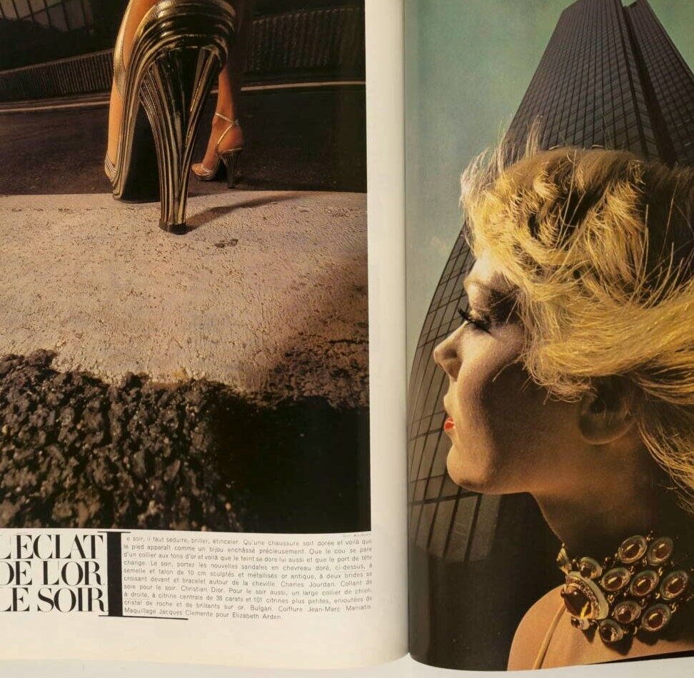 PETER USTINOV Guest edit PARIS VOGUE December 1975 January 1976 BOURDIN Newton
