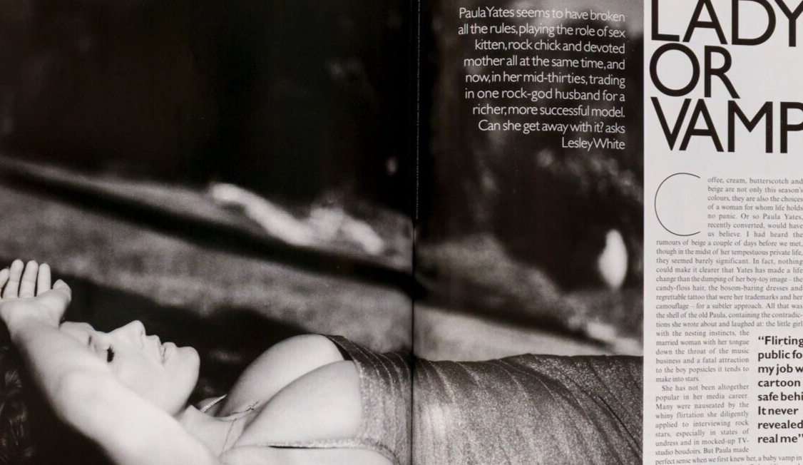 CLAUDIA SCHIFFER Paula Yates STEVEN KLEIN Vogue November 1995 30th birthday gift