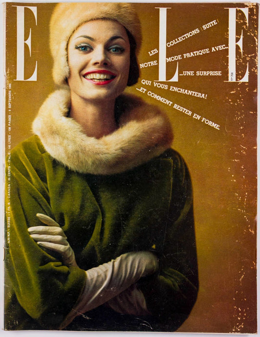 Cardin BRIGITTE BARDOT Josephine Baker RENE GRUAU Elle magazine SEPTEMBER 9 1960