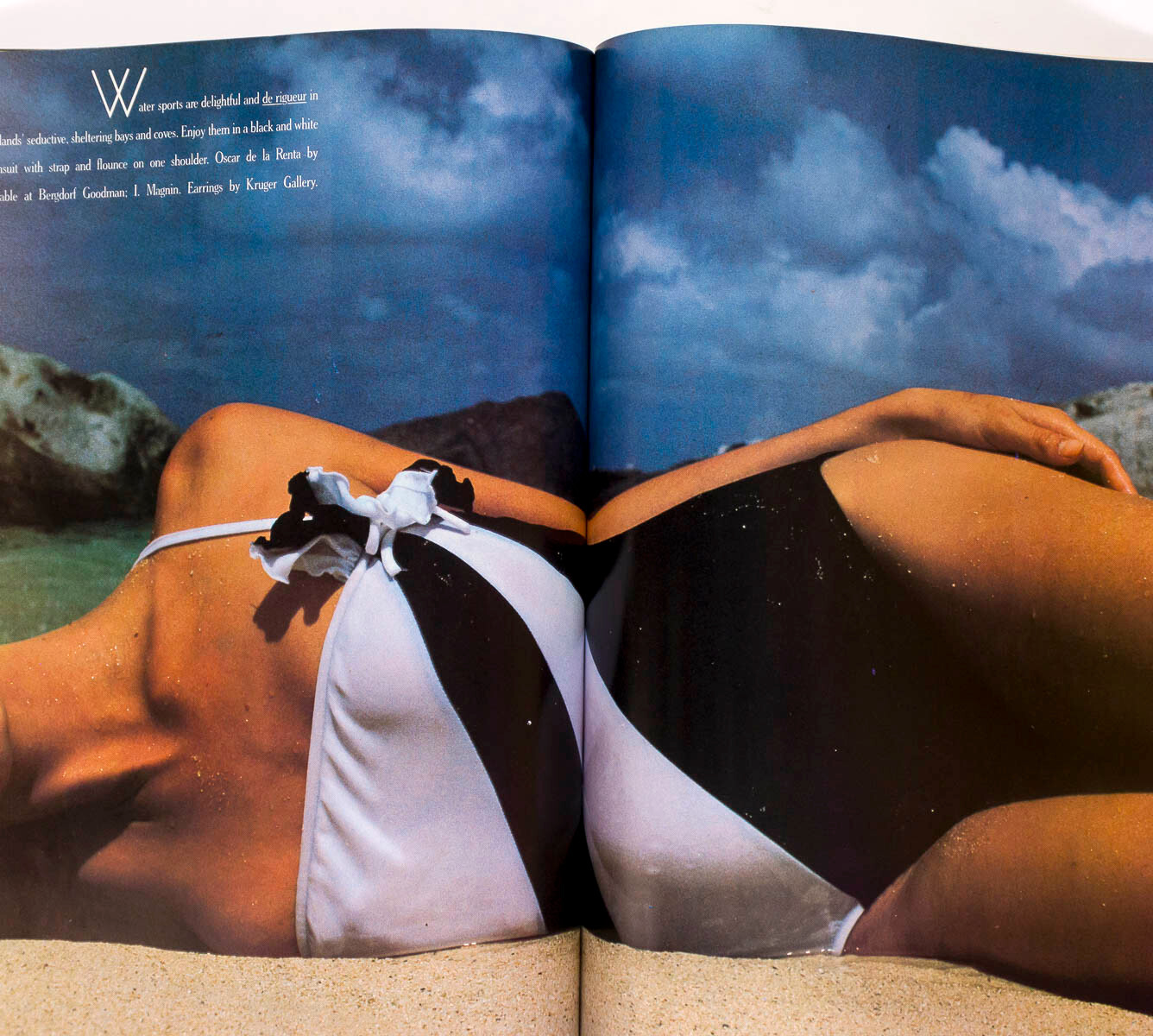 Swimwear TERRY FERRARIS St Barts BAHIA Town & Country magazine January 1983 Spa
