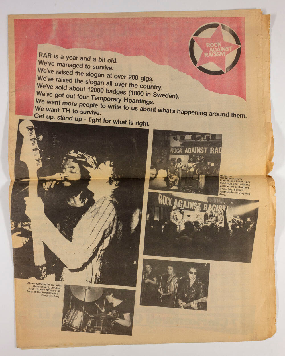 RAR Tom Robinson Band POLY STYRENE Wolf Biermann TEMPORARY HOARDING magazine # 4