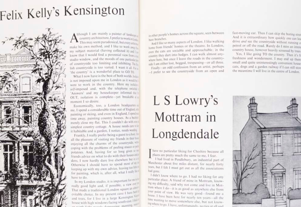 LEN DEIGHTON Basil Spence FORNASETTI Graham Sutherland L.S LOWRY House & Garden