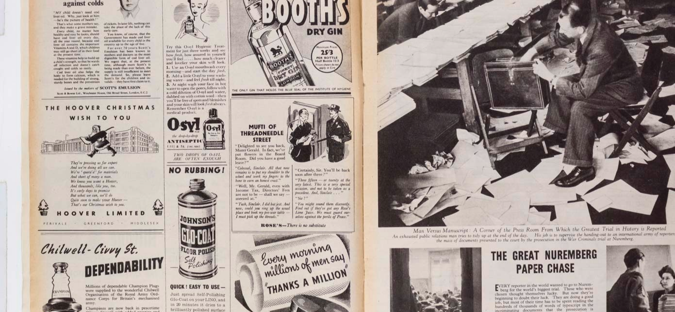 Vivien Leigh GRACIE FIELDS Nuremberg Trial PICTURE POST MAGAZINE December 1945