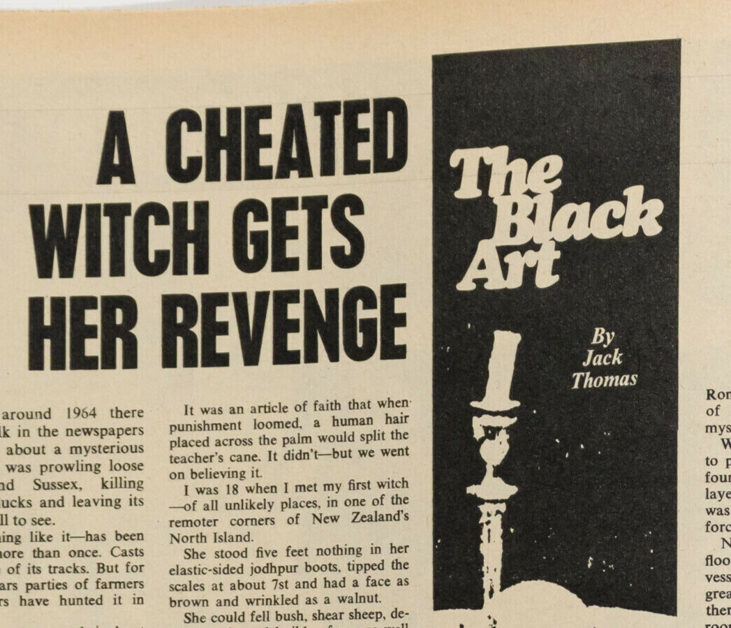 WITCHCRAFT Witch coven THE BLACK ART Alex Maxine & Sanders TITBITS magazine 60's
