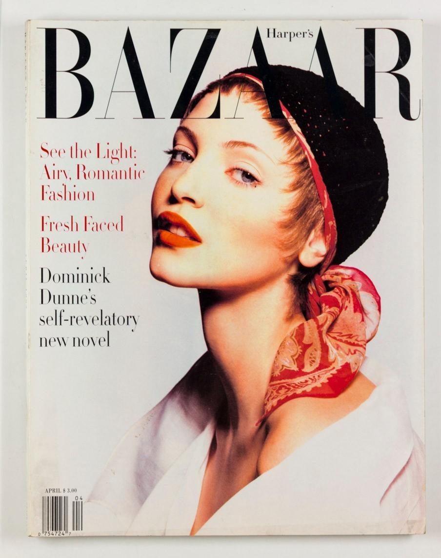 NADJA AUERMANN Kristen McMenamy DOMINICK DUNNE Harpers Bazaar 1993 April BUSSELL