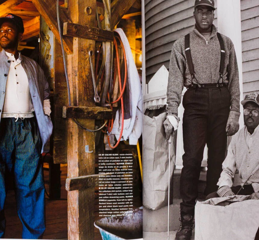 MARCUS SCHENKENBERG Kd Lang PAOLO ROVERSI Vogue Hommes Int. 1994 Workwear 10 ANS