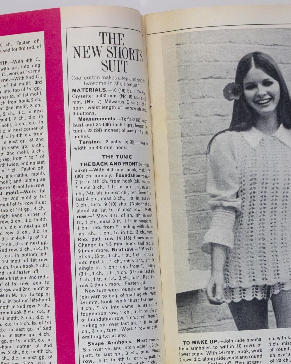 TWIGGY Christopher Gable MR FREEDOM Crochet knitting pattern WOMANS OWN magazine