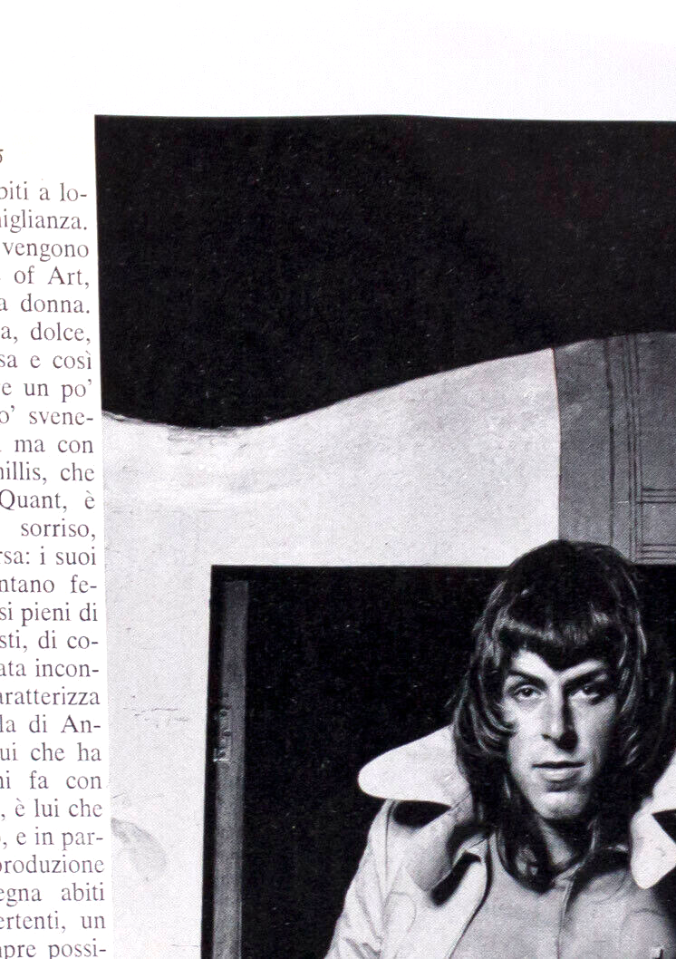 Helmut Berger ANTONY PRICE Marisa L'UOMO VOGUE October 1970 no 8 ANDREA CASCELLA