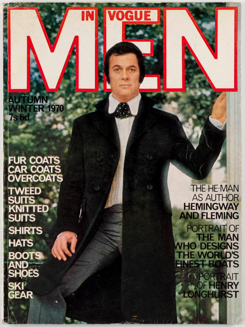 Tony Curtis IAN FLEMING Alan Aldridge LEONARD WHITING Roger Moore VOGUE MEN 1970