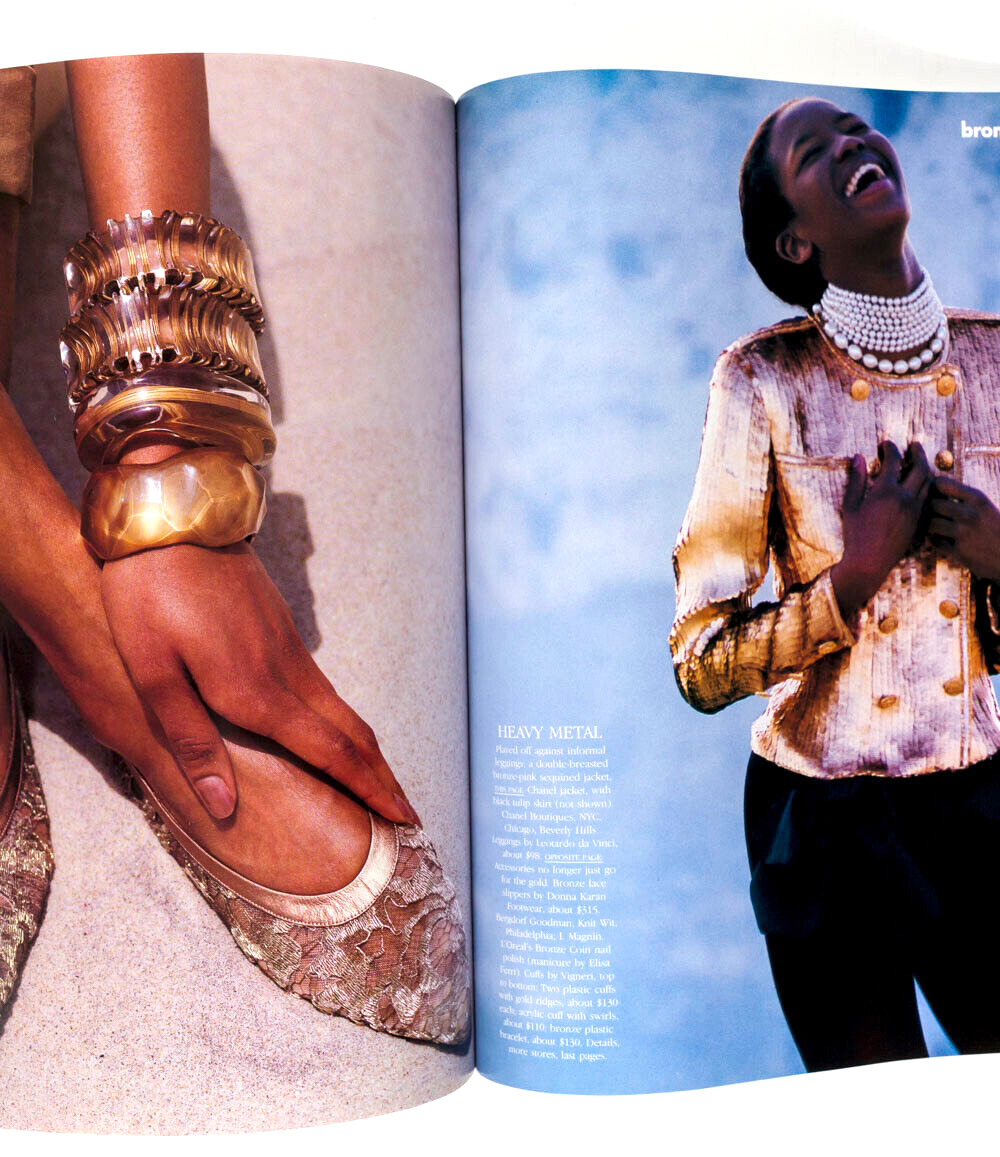 NAOMI CAMPBELL 1st black September Vogue model DEMARCHELIER Tatjana Patitz 1989