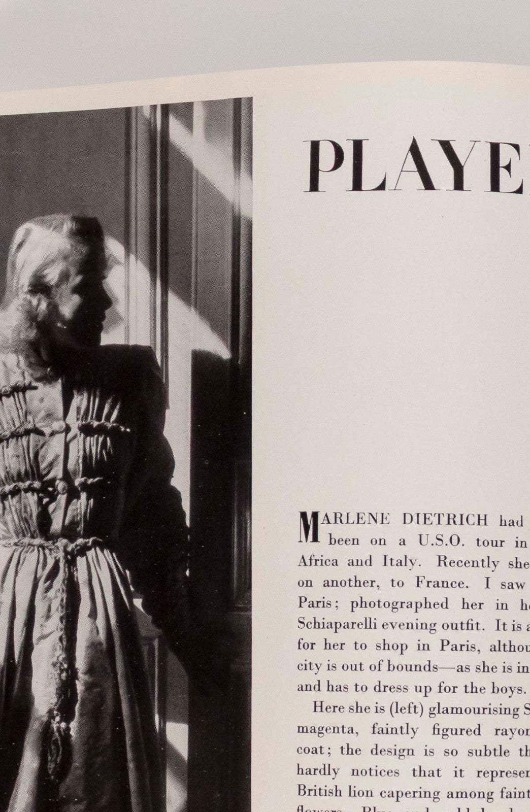 LEE MILLER Norman Parkinson MARLENE DIETRICH Vogue December 1944 Roger Descombes