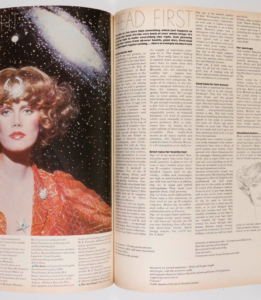 MARY LOUISE WELLER Constance Spry DUNCAN GRANT Harpers & Queen March 1975 Heals