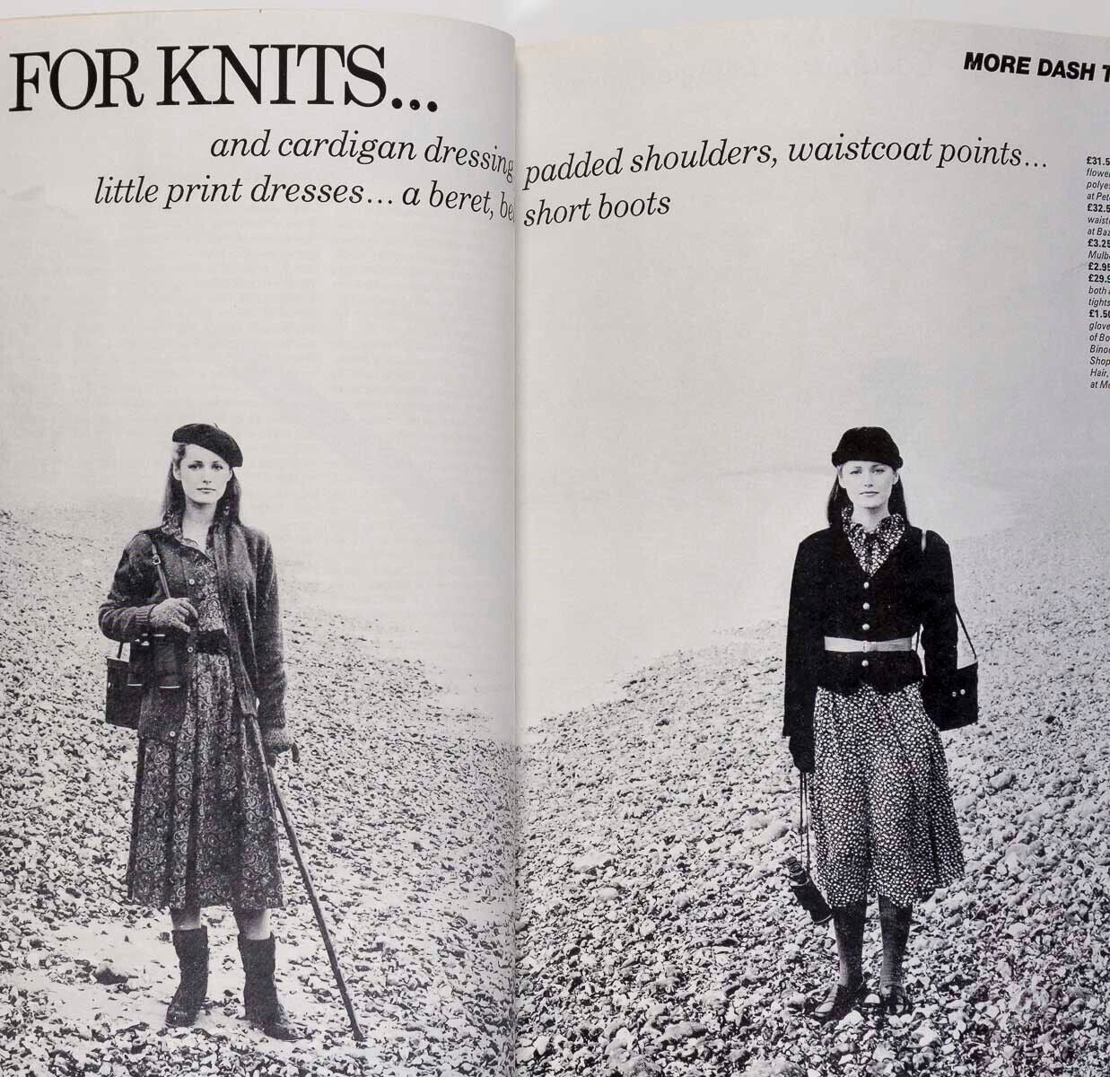 Debbie Dickinson 70s KNITWEAR Kenny Everett INDIA Crete PARIS Vogue magazine VTG
