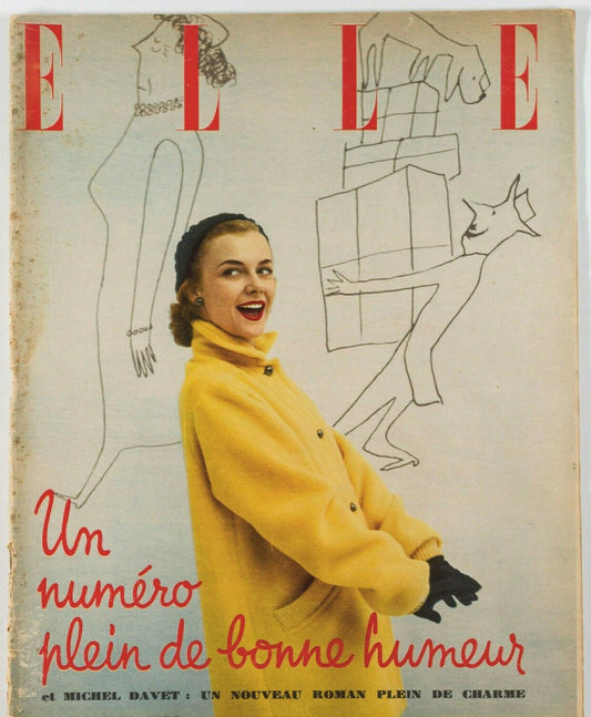 RENE GRUAU Jean Marais SCHIAPARELLI Michel Davet LOUIS MOLES Worth ~ FRENCH ELLE