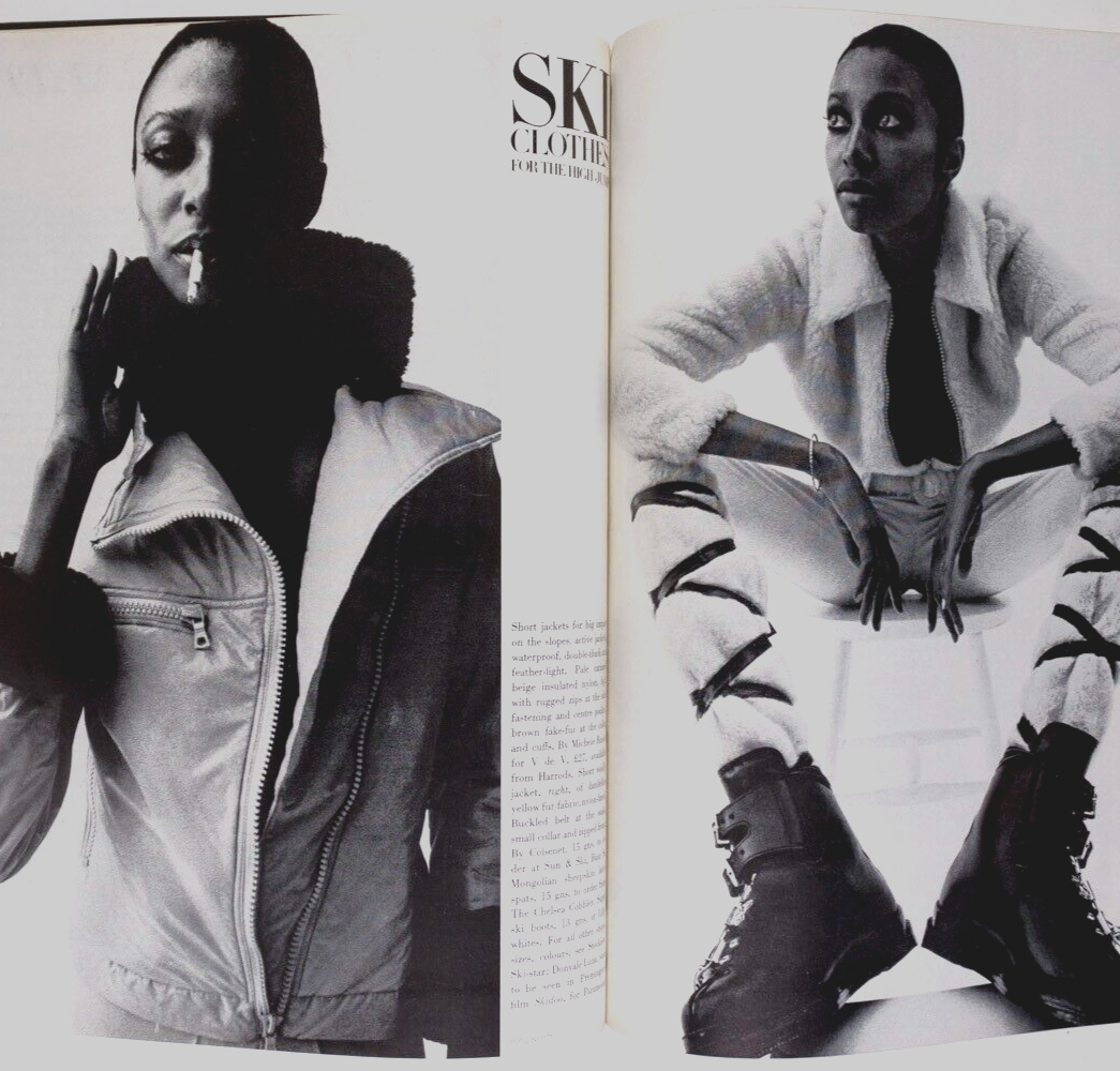 DONYALE LUNA Barbra Streisand MARISA BERENSON Cecil Beaton OSSIE CLARK vtg VOGUE