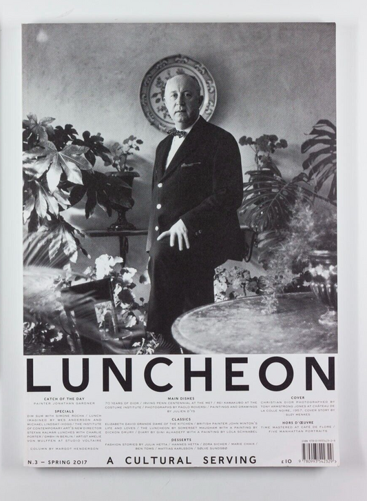 CHRISTIAN DIOR Penn PAOLO ROVERSI Snowdon SUNDSBO John Minton  LUNCHEON MAGAZINE