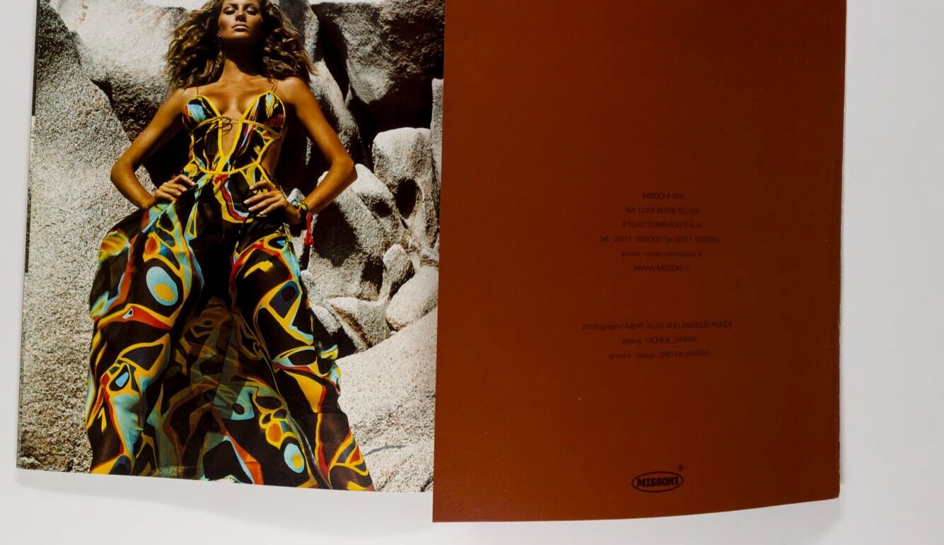 GISELE BUNDCHEN Missoni LOOKBOOK Summer 2002 Swimwear MERT & MARCUS catalog VTG