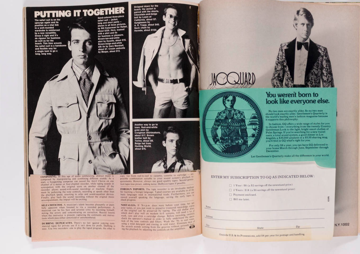 Robert Redford AMSELL Cuffs JACK HAYWOOD GQ magazine March 1974 Shoes TRENDS vtg