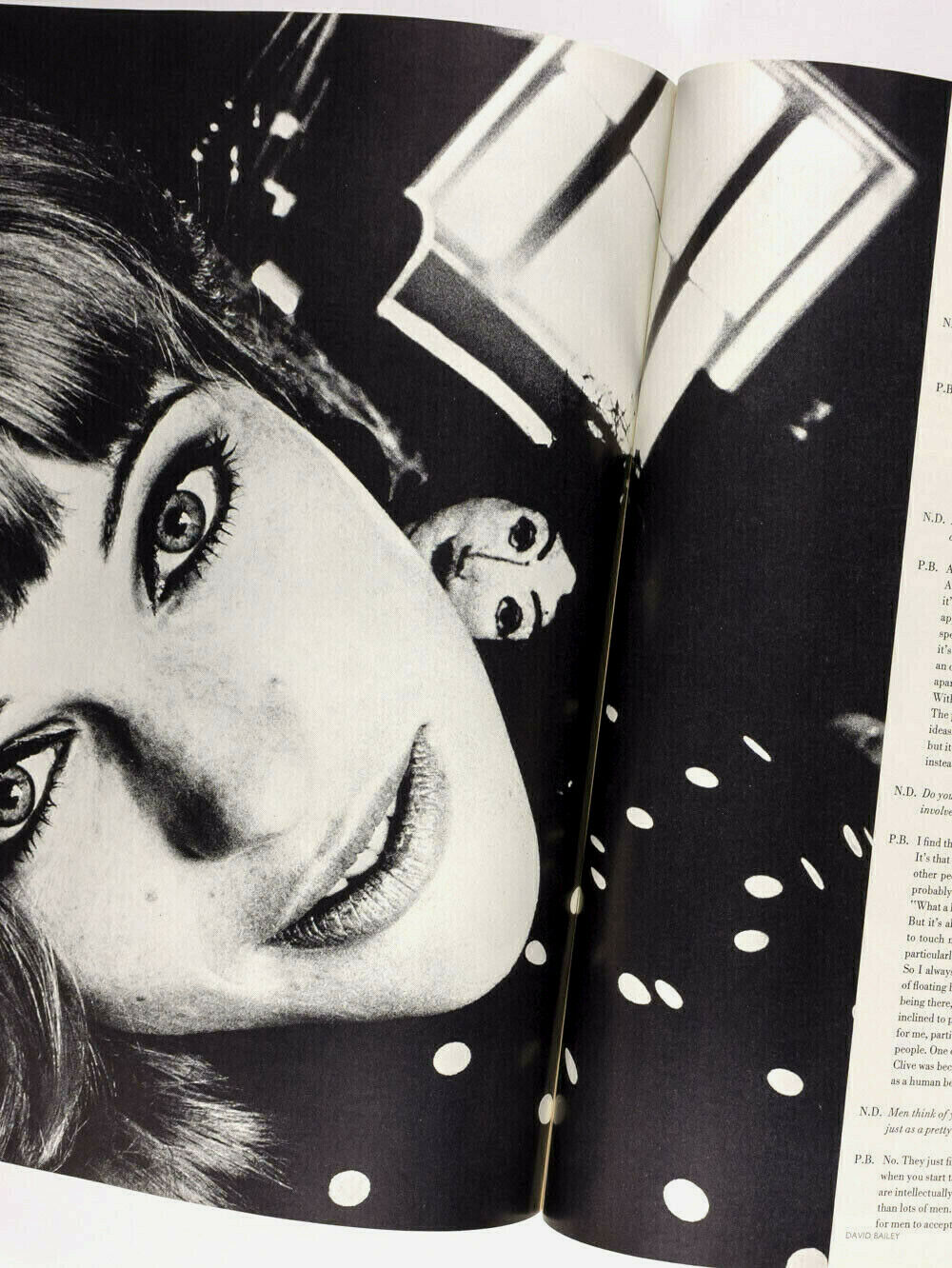 PAULINE BOTY pop artist DAVID BAILEY photo 60's Vogue magazine UK Neil Dunn ART