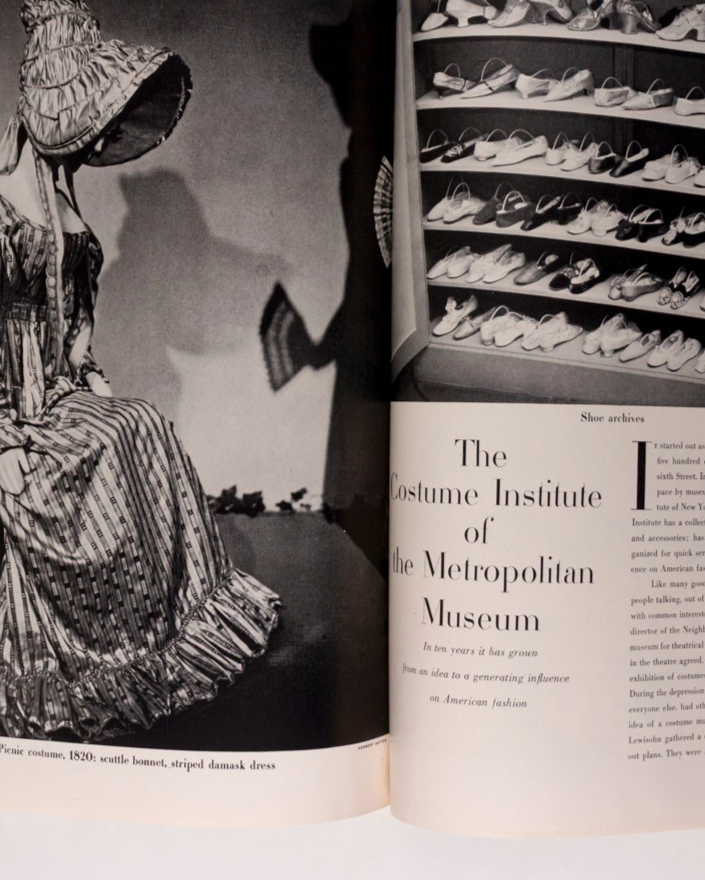 RENE BOUCHE Vertes PENN Vogue March 1947 Hitchcock BERGMAN Costume Institute VTG