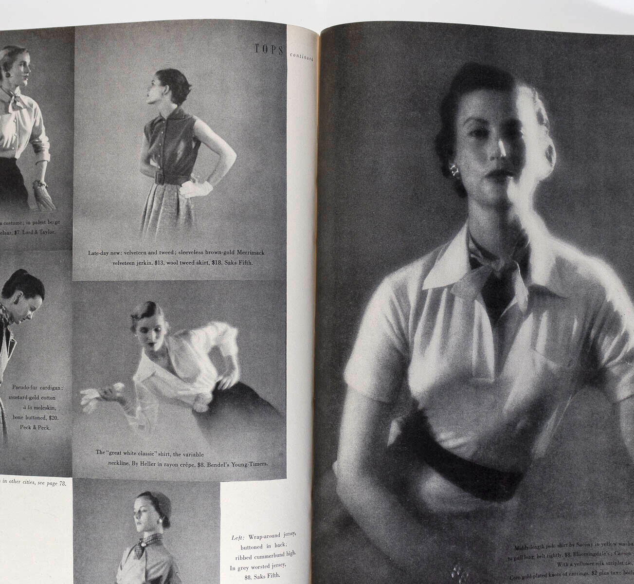 John Rawlings COLLEGE ISSUE vtg 1940's 40s fashion US VOGUE magazine August 1949