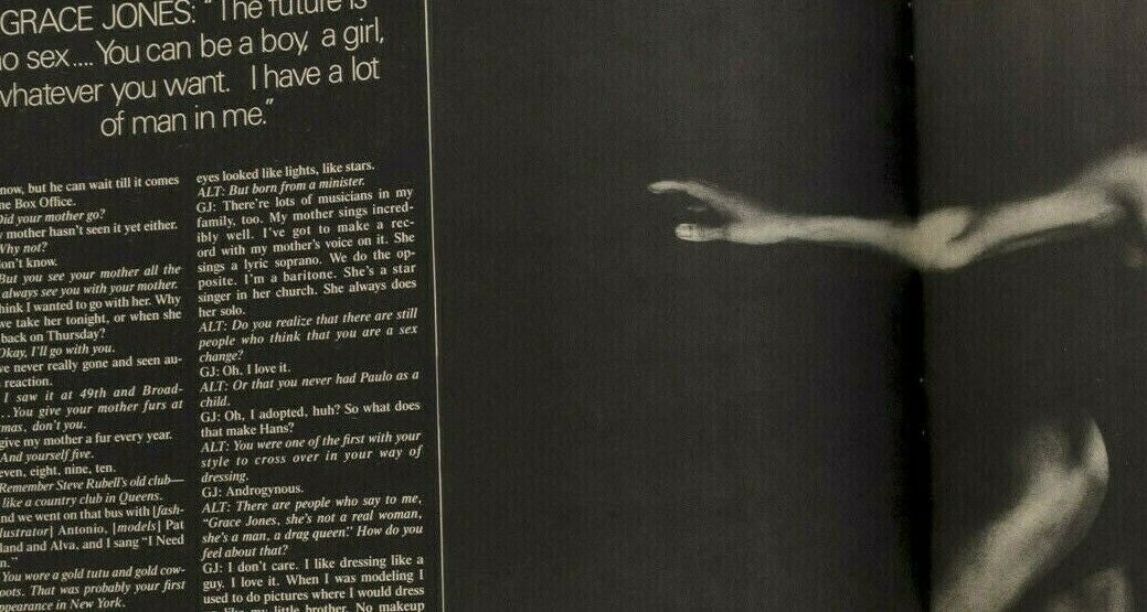 GRACE JONES Keith Haring ROBERT MAPPLETHORPE Interview magazine 1984 October VTG