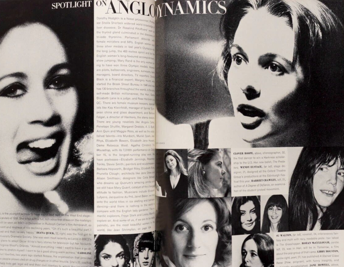 PATTIE BOYD Jean Shrimpton NORMAN PARKINSON Diana Cooper MAUDIE JAMES Bath VOGUE