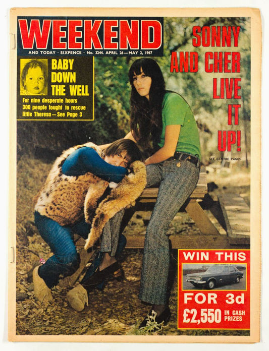 Sonny and CHER Peter Sellers DANNY MACKAY Weekend magazine April 26 1970 no 3224